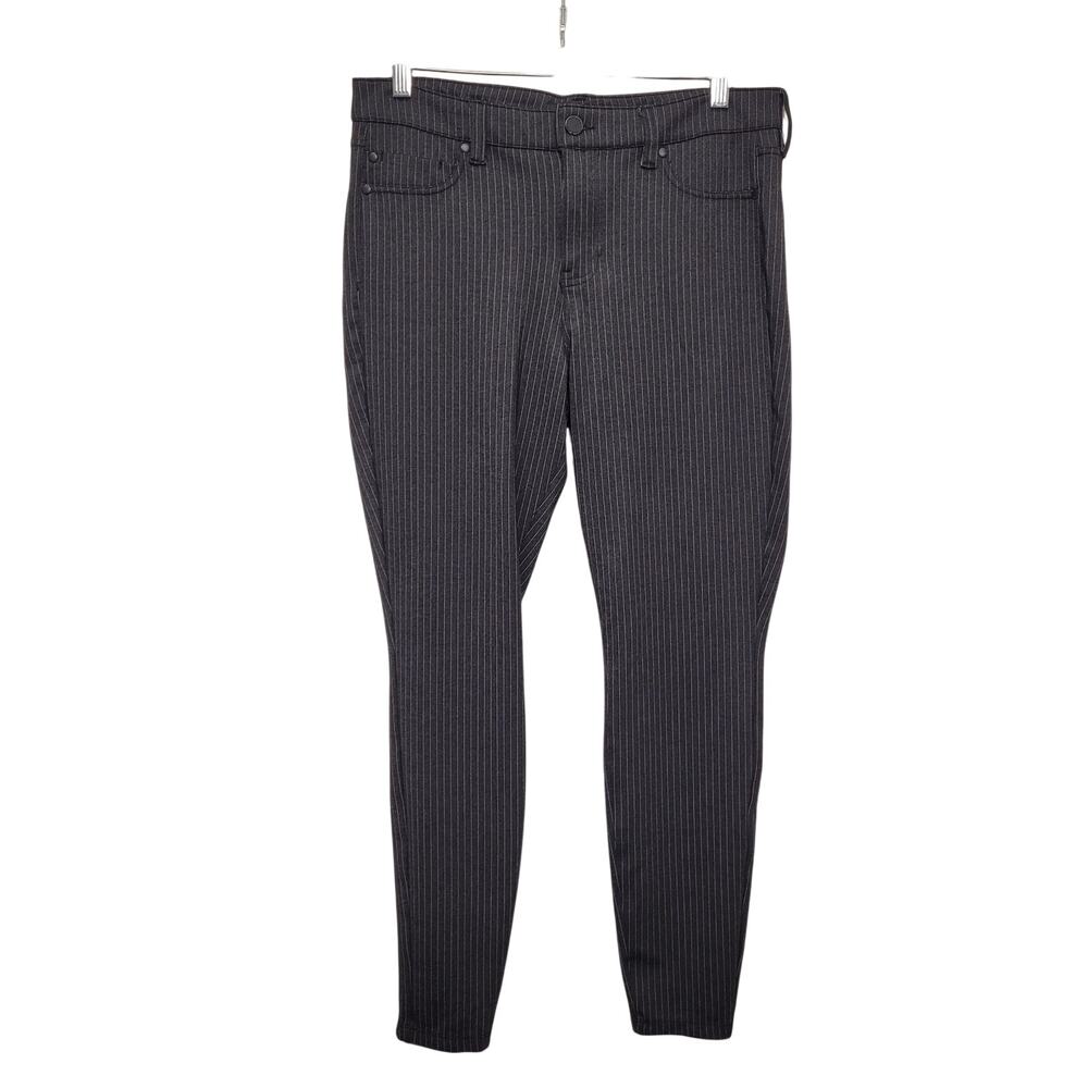 Liverpool Gray/ Black Pinstripe Skinny Pants Women's Size 8 Stretch Workwear